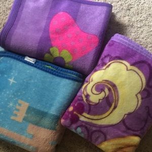 Disney fleece blanket trio